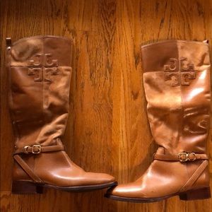 Tory Burch Leather and Suede Boots